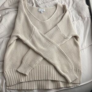 Lucky Brand Cream V-Neck Sweater